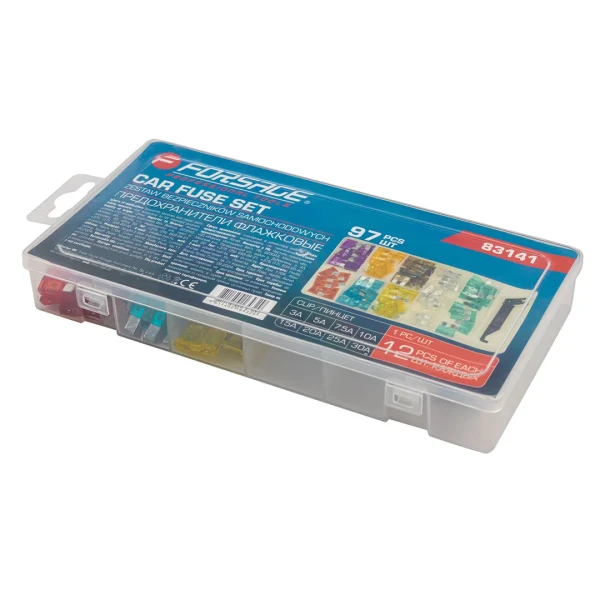 Предохранители плавкие флажковые автомобильные (от 3А до 30А), комплект 97пр.