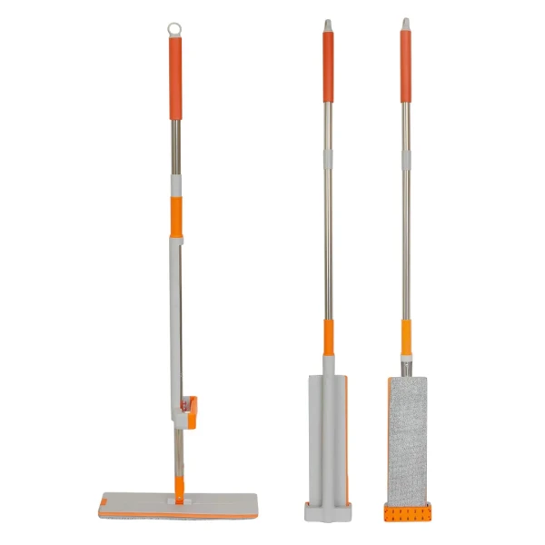 Швабра поворотная с отжимом для влажной/сухой уборки (11х42см,L-130см)