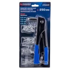 Заклепочник ручной (L-250мм, заклепка - 2.4, 3.2, 4.0, 4.8) в блистере