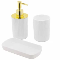 Набор для ванной комнаты 3пр. (дозатор для мыла, подставка для зубных щеток, лоток для аксессуаров)