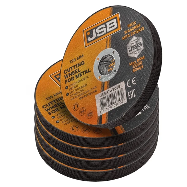 Круг отрезной по металлу и нержавеющей стали 125x1.0x22.2мм (к-т 50 шт)