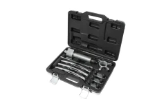 Съемник двух-трехзахватный переставной с редуктором, 5т (Ø захвата: 75-200мм, длина лап - 195мм, ход штока-100мм), в кейсе