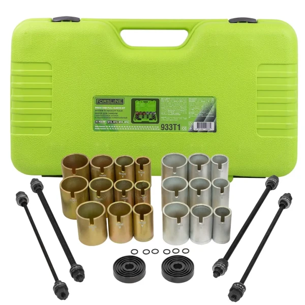 Набор инструментов для снятия и установки втулок, подшипников и сайлентблоков универсальный, 26пр. (М10, М12, М14, М16) в кейсе