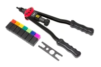 Заклепочник двуручный резьбовой усиленный со шкалой затяжки от 0-10мм(L - 380мм, резьбовые адаптеры - М3, М4, М5, М6, М8, М10, М12)