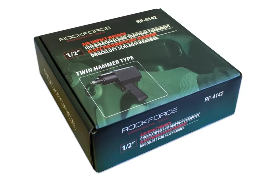 Пневмогайковерт ударный ''Twin Hammer''с реверсом и регулировкой усилия 1/2''(960Hм, 8500 об/мин,6.3bar,256 л/мин)