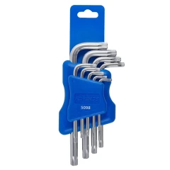 Набор ключей Г-образных TORX 9пр.(Т10, Т15, Т20, Т25, Т27, Т30, Т40, Т45, Т50)в пластиковом держателе