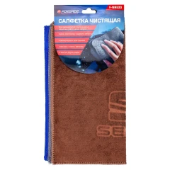 Салфетка чистящая микрофибра с логотипом 30*30 см (3шт/уп)