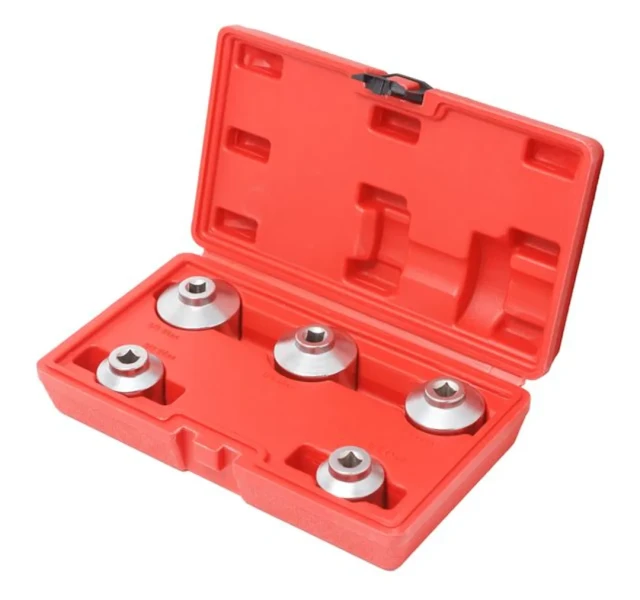 Набор съемников масляных фильтров 3/8'', 5пр. (24, 27, 32, 36, 38мм), в кейсе