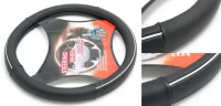 Чехол руля H-8540-M (black+crome) (A)
