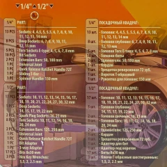 Набор инструментов 108пр. 1/2'', 1/4''(6гр.)(4-32мм)