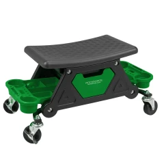 Стул пластиковый передвижной с выдвижным ящиком и пластиковыми ложементами (г/п 130кг, сиденье 450х250мм, ящик 225х210х125мм, ложемент 260х250х50мм)