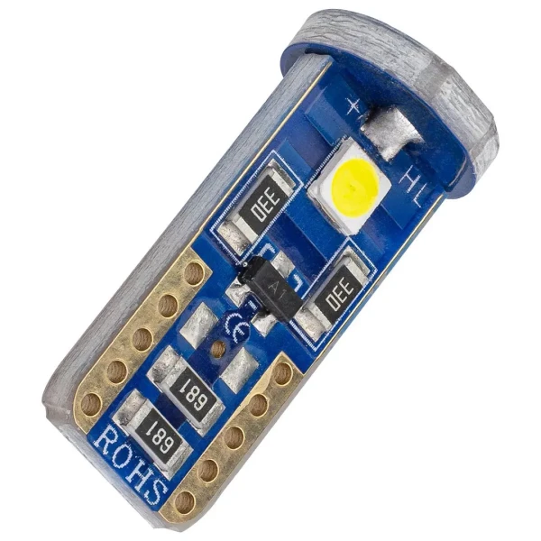Лампочка светодиодная T10-3030-3SMD 12v белая