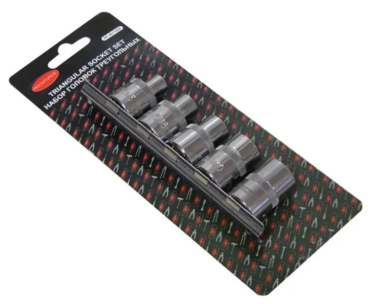 Набор головок для ремонта топливных насосов а/м(М5-8мм,М6-10мм, М8-12мм, М10-15мм, М12-16.5мм), в блистере