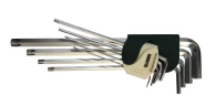 Набор ключей шестигранных 9пр.HEX/TORX, экстрадлинных (Hex: 1.5, 2, 2.5, 3, 4, 5, 6, 8, 10, Torx: T10, T20, T27, T30, T40, T50, T55)