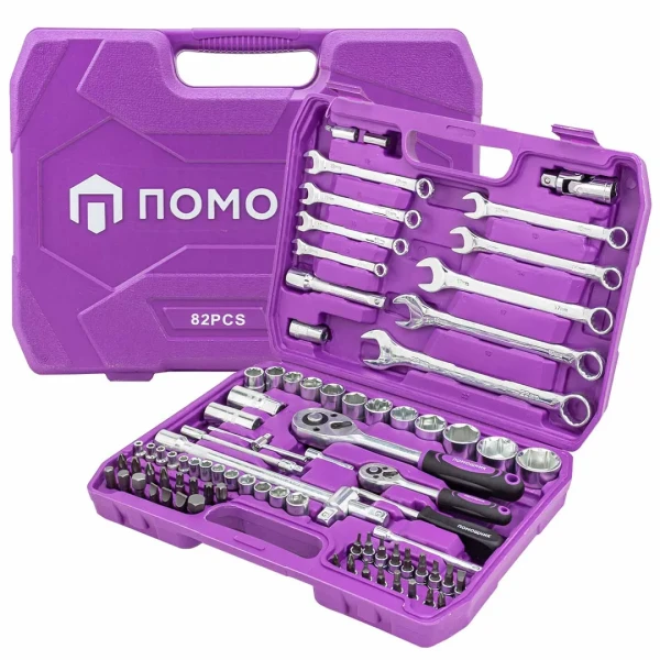 Набор инструментов 82пр. 1/4'', 1/2''(6гр.) (4-32мм)