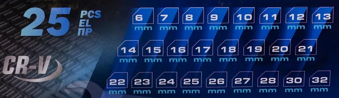 Набор ключей комбинированных 25пр.