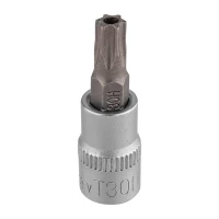 Головка-бита TORX 1/4'', T30H c отверстием