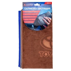 Салфетка чистящая микрофибра с логотипом 30*30 см (3шт/уп)