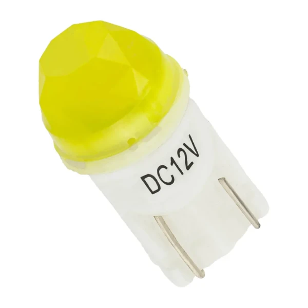 Лампочка светодиодная T10-3D Ceramic 12v желтая