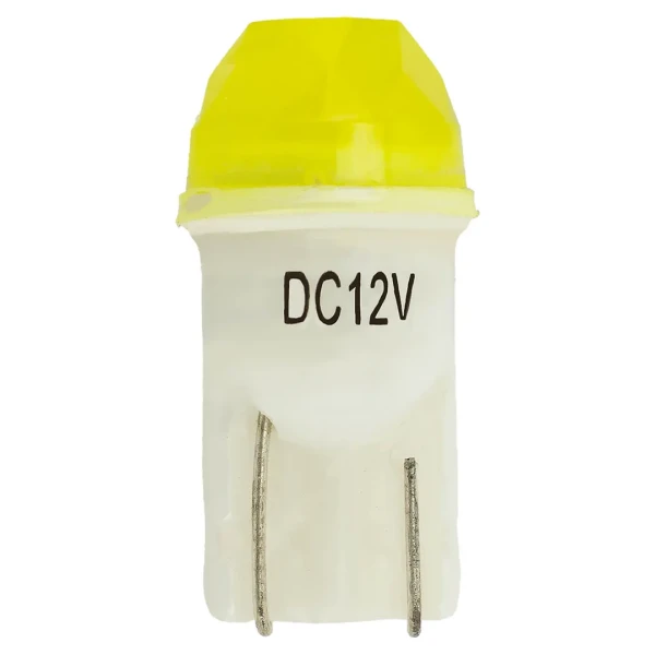 Лампочка светодиодная T10-3D Ceramic 12v желтая