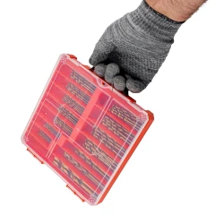 Набор сверл по металлу,100пр.(1,2,2.5,3,3.2,3.5,4-по 10шт,4.5,5,5.5,6,6.5-по 5шт,8,10-по 2шт)в кейсе