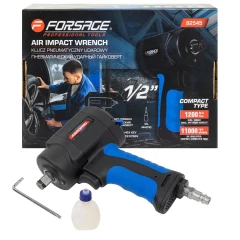 Пневмогайковерт ударный ''Compact''в облегченном корпусе с реверсом и регулировкой усилия 1/2''(1200Hм, 11000 об/мин,6.3bar,170 л/мин,1.2кг)