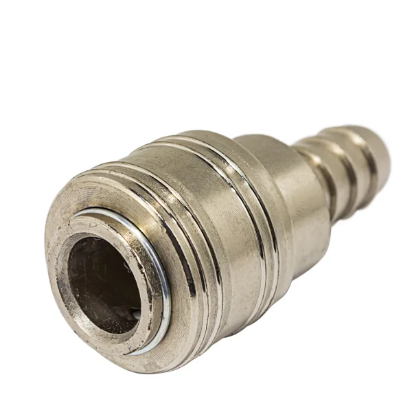 Быстроразъем пневматический с клапаном, ''елочка''12мм