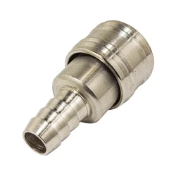 Быстроразъем пневматический с клапаном, ''елочка''12мм