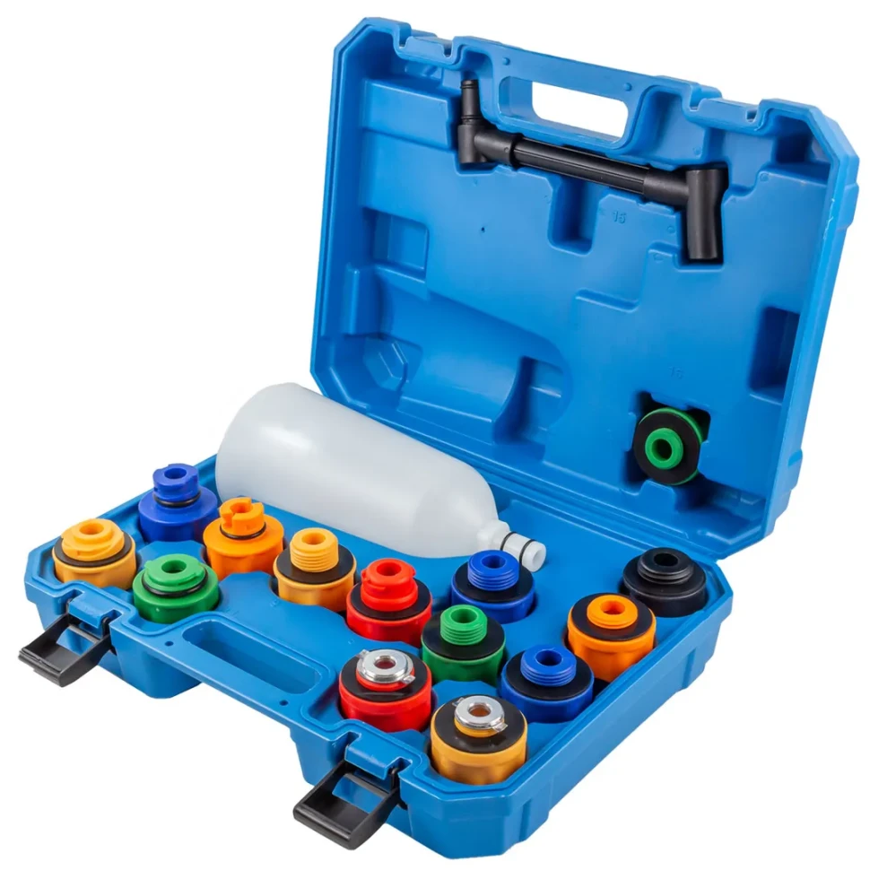 Воронка для заливки масла в двигатель а/м с пластиковыми адаптерами, набор 16пр.