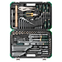 Набор инструментов 142+2пр. 1/4'', 3/8'', 1/2''(6гр.,12гр.)