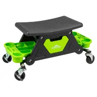 Стул пластиковый передвижной с выдвижным ящиком и пластиковыми ложементами (г/п 130кг, сиденье 450х250мм, ящик 225х210х125мм, ложемент 260х250х50мм)