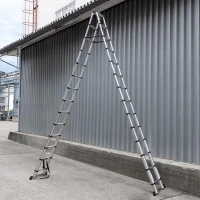 Стремянка телескопическая алюм. бытовая 5.4м (14+14 ступ.)