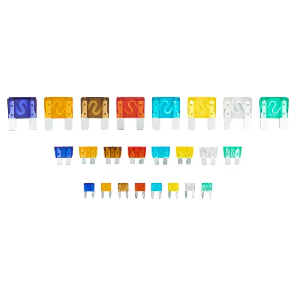 Предохранители плавкие флажковые автомобильные (от 3А до 100А), комплект 88пр.