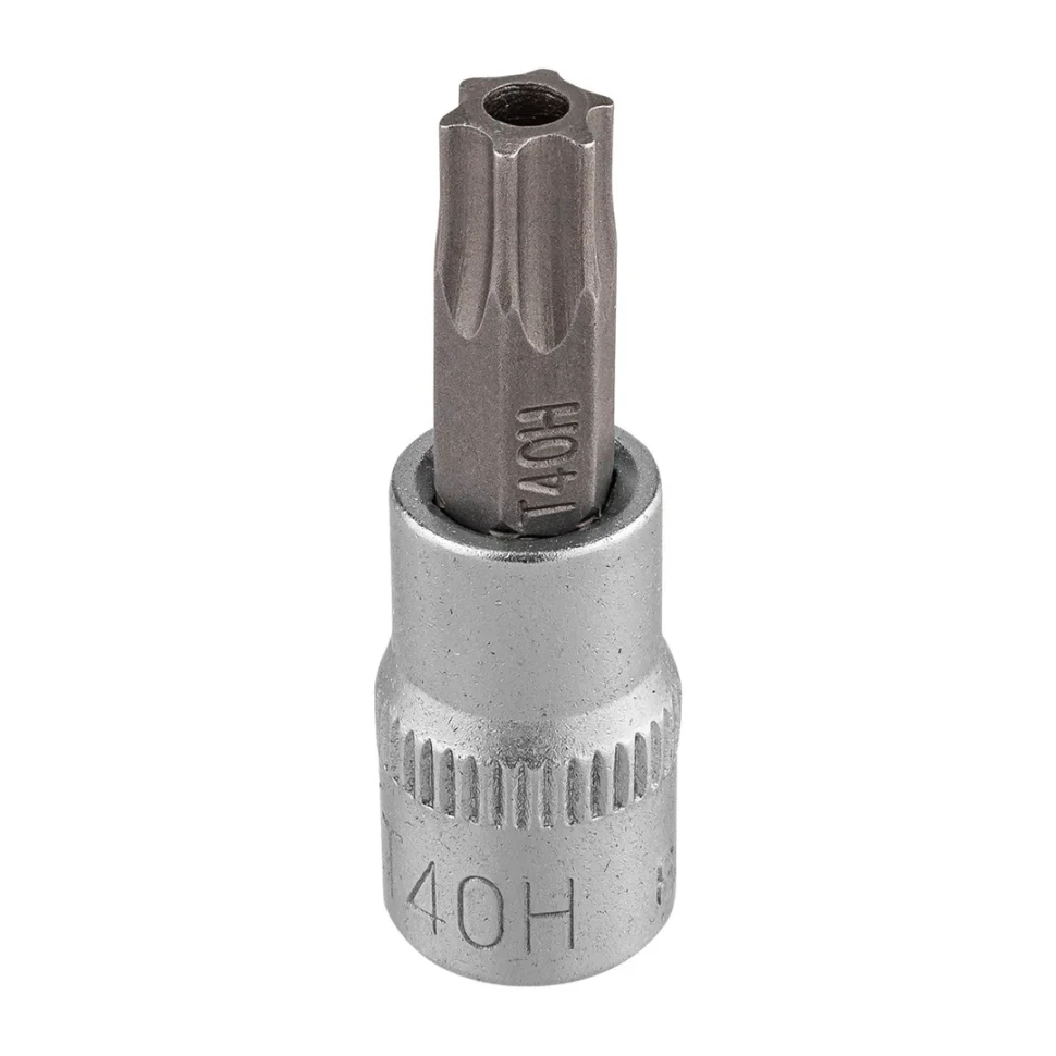 Головка-бита TORX 1/4'', T40H c отверстием