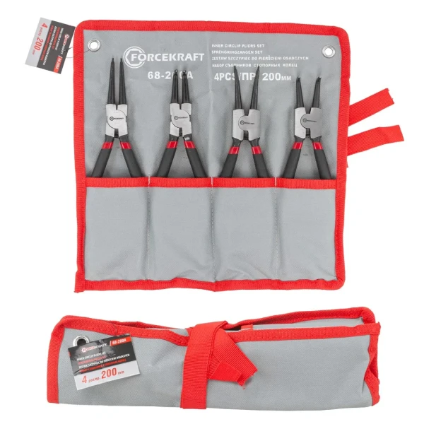 Набор съемников стопорных колец, 4пр. (L-200мм), на полотне