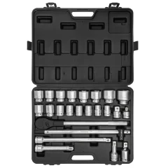 Набор инструментов 24пр. 3/4''6гр.(17,19,21,22,24,27,30,32,33,34,35,36,38,41,46,50), в кейсе