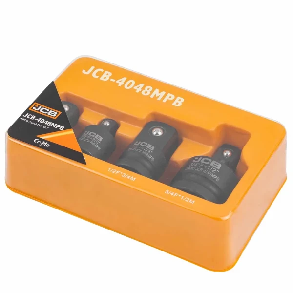 Набор адаптеров ударных 4пр(3/8''(F)x1/2''(M),1/2''(F)x3/8''(M),1/2''(F)x3/4''(M),3/4''(F)x1/2''(M)),в ложементе