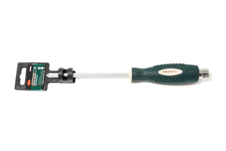 Отвертка крестовая силовая магнитная под ключ ''Profi''S2 PH2.0х125мм,на пластиковом держателе