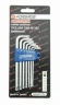 Набор ключей TORX Г-образных длинных с отверстием 7пр.(Т10Н,Т15Н,Т20Н,Т25Н,Т27Н,Т30Н,Т40Н) в пластиковом держателе