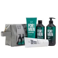 Мужской подарочный набор (гель LT-2357,шампунь LT-2340,крем LT-2388,бальзам LT-2371,bag5 (серая)+уп)