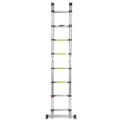 Лестница-стремянка телескопическая алюм. бытовая 1.3+1.3м (4+4 ступ.)