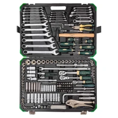 Набор инструментов 202+2пр. 1/4'', 3/8'', 1/2''(6гр.,12гр.)