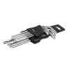 Набор ключей TORX Г-образных длинных, 9пр. (Т10Н, Т15Н, Т20Н, Т25Н,Т27Н, Т30Н, Т40Т, Т45Н,Т50Н с отверстием) в пластиковом держателе