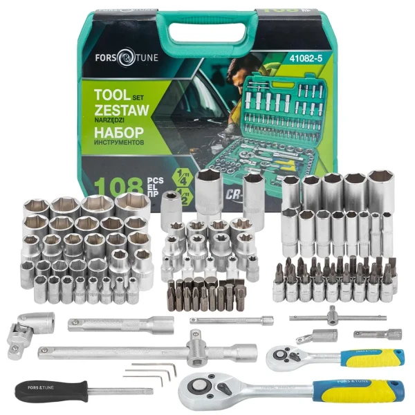 Набор инструментов 108пр. 1/2'', 1/4''(6гр.)(4-32мм)