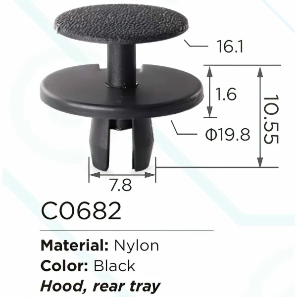 Клипса для крепления внутренней обшивки а/м БМВ пластиковая (100шт/уп.)