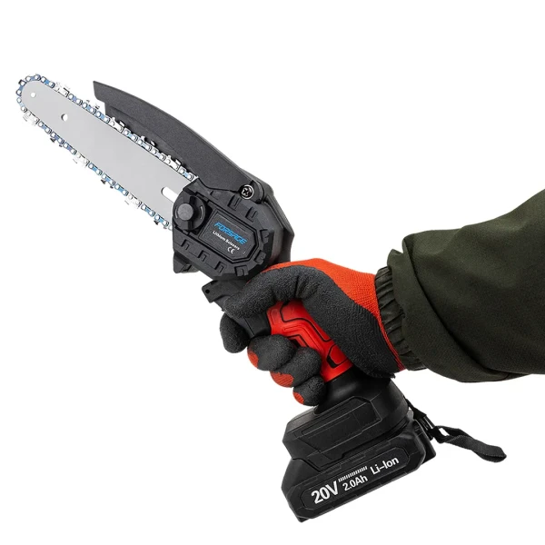 Пила цепная аккумуляторная (2 полотна для пилы/4 цепи,1 аккумулятор Li-ion 20V, 2.0Ah),в кейсе