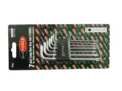 Набор ключей TORX Г-образных длинных, 7пр.(Т10,Т15,Т20,Т25,Т27,Т30,Т40) в пластиковом держателе