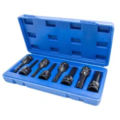 Набор головок-бит TORX ударных 8пр. 1/2''(T30, Т40, Т45, Т50, Т55, Т60, Т70, 80), в кейсе