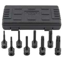 Набор головок-бит TORX ударных 8пр. 1/2''(T30, Т40, Т45, Т50, Т55, Т60, Т70, 80), в кейсе