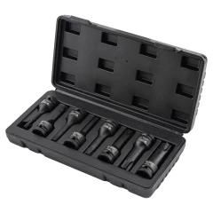 Набор головок-бит TORX ударных 8пр. 1/2''(T30, Т40, Т45, Т50, Т55, Т60, Т70, 80), в кейсе